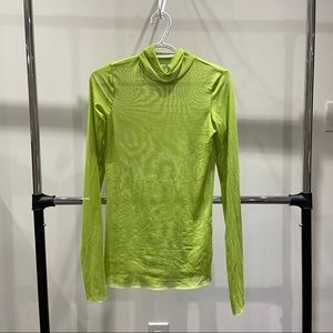 Mesh turtle neck top